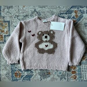 Embroidered Bear Knit Sweater